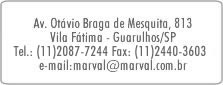 Av. Otvio Braga de Mesquita, 813 - Vila Ftima - Guarulhos/SP - Tel.: (11) 6440-4244 - Fax.: (11) 6440-3603 - Email: marval@eletricamarval.com.br